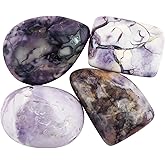 CRYSTALINES 4pcs Natural Tiffany Opal Gemstones, Wholesale Cabochon, Polished Stones, DIY Jewelry Making, Loose Supplies, Protection Healing Crystals, Opal Gem Cabs, Wire Wrapping