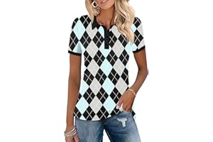 LOMON Womens Golf Polo Shirts Short Sleeve Collared Tops Lightweight Moisture Wicking Tennis Activewear S-XXL
