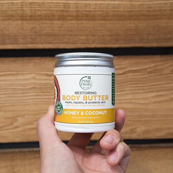 PETAL FRESH PURE, RESTORING BODY BUTTER, HEALS, REPAIRS & PROTECTS SKIN WITH HONEY & COCONUT OIL, 8 FL OZ