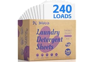 Laundry Detergent Sheets (240 Loads) - Space-Saving, Hypoallergenic,Travel-Friendly,Deep Cleaning, Lanvender Scent