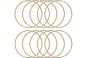 KALIONE 10 Pcs 2.5 Inch Metal Rings for Craft Gold Hoops Floral Macrame Hoops Rings Dream Catcher Rings for DIY Crafts Dream Catcher Macrame Supplies(2.5 Inch)