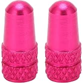 SPYMINNPOO 2pcs Valve Caps, Aluminum Alloy French Valve Stem Cap Dust Cover Bike Tire Valve Caps