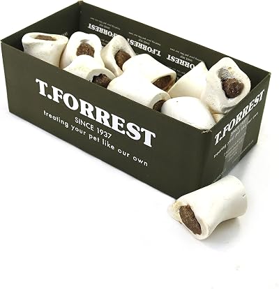 T. Forrest Air-Dried Mini Meat Filled Bones 2" Dog Treats 20 Pack UK Made