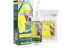 Dog Ear Cleaner,Dog Ear Infection Medication,Cat Ear CleanerHelp Remove Wax,Odor, Debris and Yeast Infection Treatment for Do