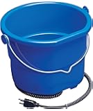 Farm Innovators FB-80R 3 Gallon Heated Bucket - Flat Back Rubber Bucket With Thermostat For Livestock, 70 Watt
