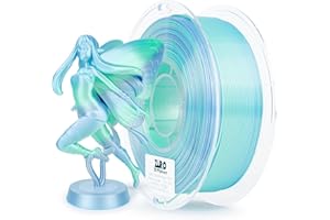 ZIRO Silk Fast Color Changing PLA Filament, Shine Multi Colors Filament 1.75mm, Color Change by Length 3D Printer Filament, Dimensional Accuracy +/-0.03mm, Fit Most 3D Printers, Personality Pure, 1KG