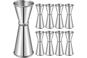 9 Pcs Jigger for Bartending Double Cocktail Jigger Japanese Jigger 2 oz 1 oz Stainless Steel Shot Glass Measuring Cup for Hom