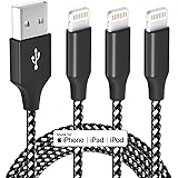 iPhone Charger Fast Charging Cord 3 Pack 10 FT Apple MFi Certified Lightning Cable Nylon Braided iPhone Charger Cord Compatib