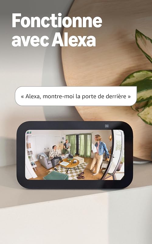 Caméra intérieure (Indoor Camera 2e gén.) | Caméra de surveillance wifi sur secteur pour animaux, vidéo HD 1080p, audio bidirectionnel, cache de confidentialité | Essai Ring Home gratuit 30 j.