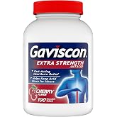 Gaviscon Extra Strength Cherry Chewable Tablet For Fast-Acting Heartburn Relief, 100 Count