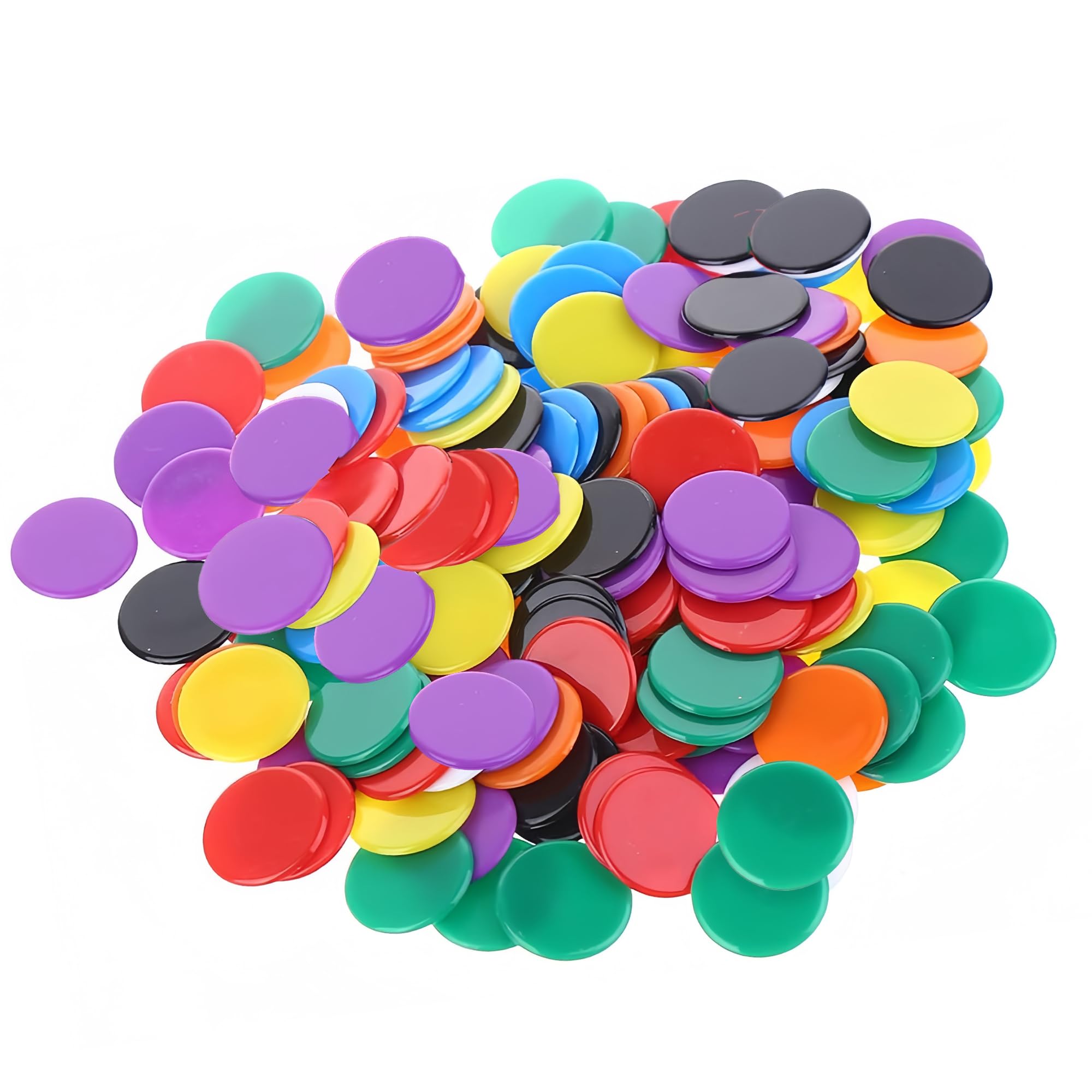 hioseyre 300 Pieces Colored Counting Bingo Chips Plastic Counters for Kids Educational Math or Games