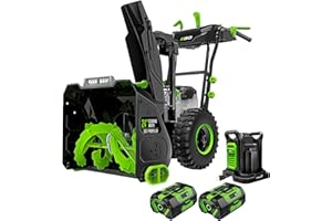 EGO POWER+ 24" Electric Snow Blower, Cordless Self-Propelled 2-Stage, Includes (2) 56 V 7.5Ah Batteries and Dual Port Charger - SNT2405