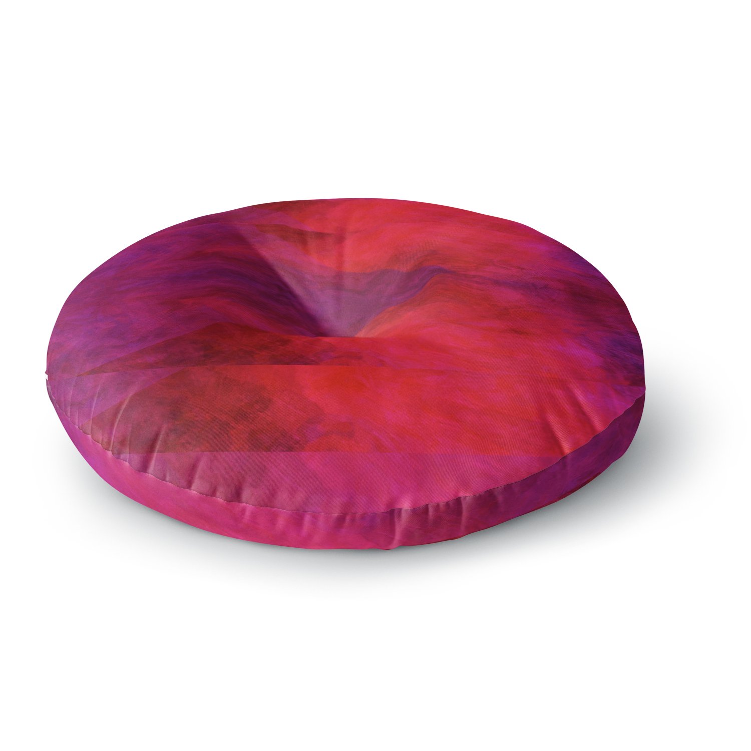 Kess Inhouse Suzanne Carter Colour Block Purple Red Round Floor