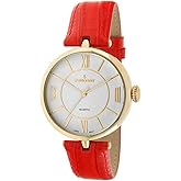 Women's 38mm Watch T-Bar Dress Red Leather Strap