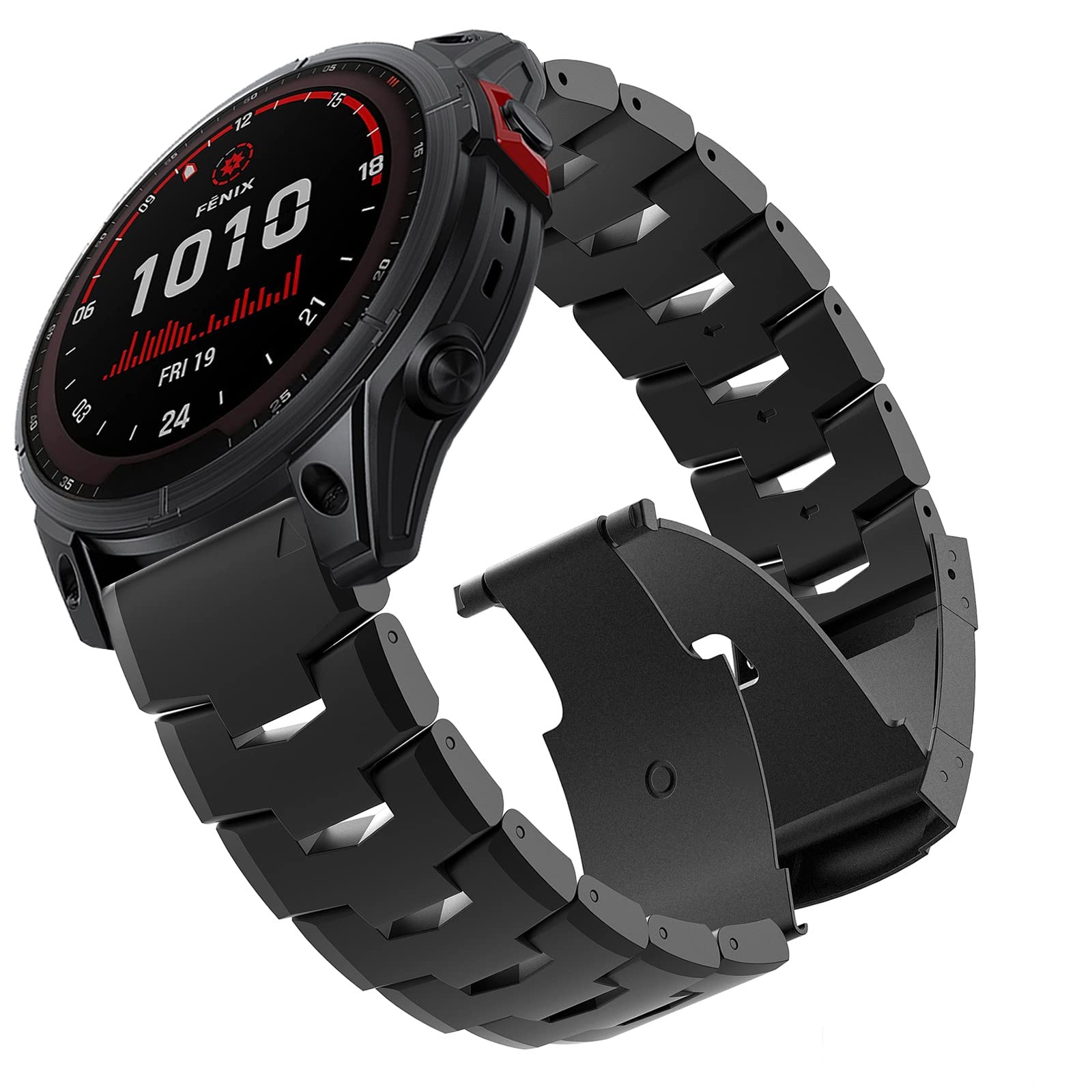 Titanium Strap Fenix 6X, 26mm Band Easy Fit Titanium Watch Strap for Fenix 5X Plus/Fenix 5X/Fenix 6X/Fenix 6X Pro/Fenix 6X Sapphire/Fenix 3/Fenix 3 HR/Fenix 7X/Fenix 7X Solar/Fenix 7X Sapphire Solar