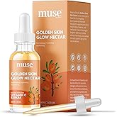 Muse by Elavié's - Golden Glow Skin Nectar, Naturally Enriched Vitamin C Serum, Antioxidant-Rich Face Oil with Rosehip, Sea Buckthorn & Urucum, Hydrating & Anti-Aging Botanical Elixir, 1oz