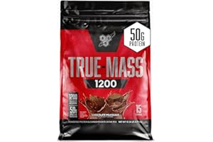 BSN TRUE-MASS Weight Gainer, Muscle Mass Gainer Protein Powder, Chocolate Milkshake, 10.38 Pound (Package May Vary)