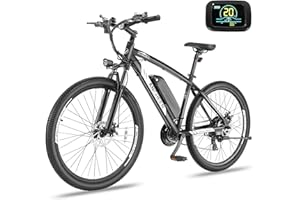 ANCHEER Electric Bike for Adults, Peak 750W Ebike, 3 Hours Fast Charge, 60 Miles Electric Bicycle with 48V/499Wh Battery, 27.5 ''Hummmer Electric Mountain Bike with LCD Display, 21/24 Speed