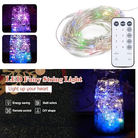 CRD PRODUCTS 12M 120 LEDs 8 Modes LED Light Waterproof Copper Light Decorative String Light Christmas Wedding Holiday Fairy Lights Lamp
