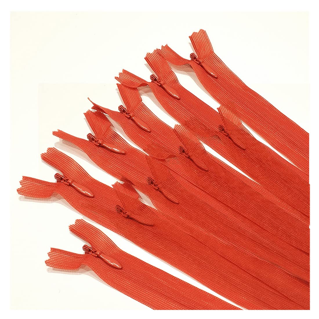 Pack of 10 Invisible Closed Zippers, Zippers in Many Sizes and Colors #3, Fine, Elegant and Discreet Zipper to Sew On Clothes, Dresses, Skirts, Sewing, (50cm, 287)