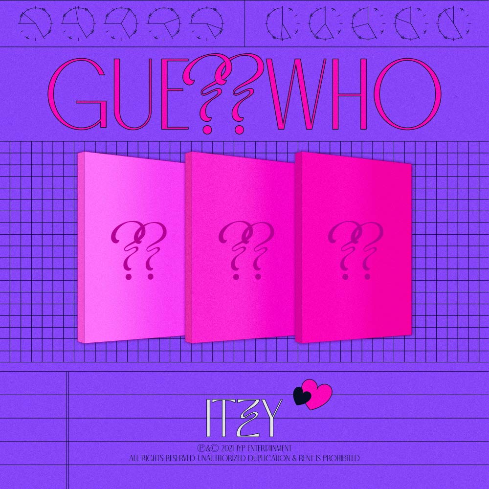 JYP Ent. ITZY - GUESS WHO Album+Pre-Order Benefit+Folded Poster+Extra Photocards Set (DAY ver.)