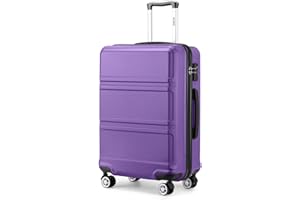 Kono 20'' Carry on Luggage Lightweight with Spinner Wheel TSA Lock Hardside Luggage Airline Approved Carry on Suitcase Purple