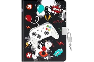 WERNNSAI Kids Diary for Boys Game Journal - Kids Luminous Journal Boys Video Game Diary, School A5 Lined Memos Writing Drawin