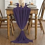 Artoid Mode Boho Purple Gauze Table Runner 300 cm Polyester Kitchen Decor view 3