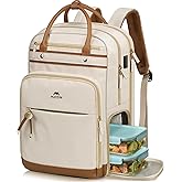 MATEIN Teacher Work Backpack with Lunch Compartment Detachable, 15.6 Inch Laptop Backpack with USB Port & Organized Pocket, College Computer Backpacks Meal Prep Bag Gift for Women Nurse Commute Office