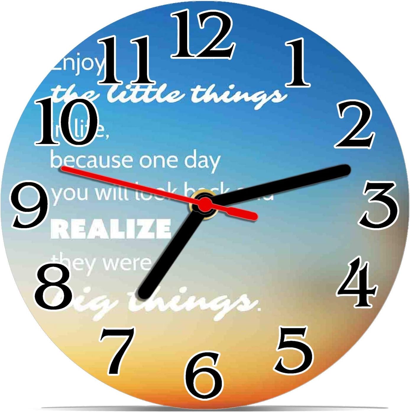 47BuyZHJX 8Inch Silent Clock,Inspirational Slogan on