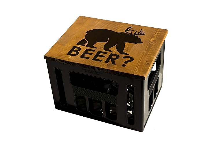 Geschenkidee Geburtstagsgeschenk Bierkastensitz Bierkistensitz Sitzauflage Bierkiste Bierkasten Sitz Hocker Holz Handmade Hip