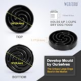 WERFORU Large Slow Feeder Dog Bowl Spiral Maze Non Slip 9.6in Black view 6