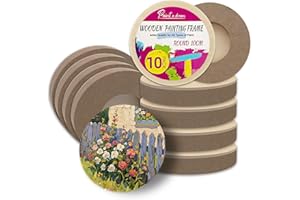 PAINT A DREAM 10-Pack 10cm Basswood Paint Pouring Panels – Premium Wood Painting Boards for Acrylic, Oils, Pouring, and Abstract Techniques, Wood Canvas Boards for Crafts and Blank Sign Rounds