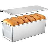 CURTA 1 Pack Pullman Loaf Pan with Lid, 2.2 lb 13x5 Inch Nonstick Aluminum Alloy Pullman Loaf pan, Bread Loaf pan with Lid for Homemade Sandwich Bread