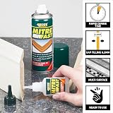 Everbuild Mitre Fast Two Part Bonding Kit 50g Adhesive 200ml Activator view 2