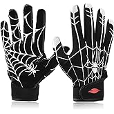 RSPGO Kids Football Gloves Youth Enhanced Grip Silicone Wide Receiver Gloves