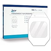 2.3"x2.75"-100 Individual Packages Transparent Sterile Waterproof Film Dressings for Wound Cover - Medical Grade - Clear Adhesive Skin Bandages for IV Shield, Tattoo Aftercare (TP,2.3" x2.7"-100PCS)