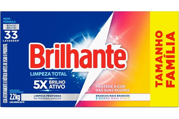 Brilhante Limpeza Total - Sabão Em Pó 2 2Kg