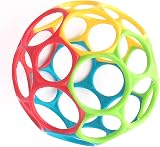 Bright Starts Oball Easy Grasp Classic Ball Infant Toy BPA-Free Newborn 4 Inch