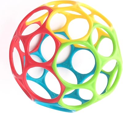 Bright Starts Oball Easy Grasp Classic Ball Infant Toy BPA-Free Newborn 4 Inch