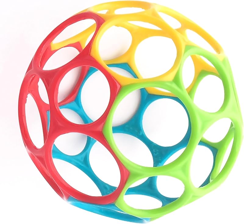 Bright Starts Oball Easy Grasp Classic Ball Infant Toy BPA-Free Newborn 4 Inch