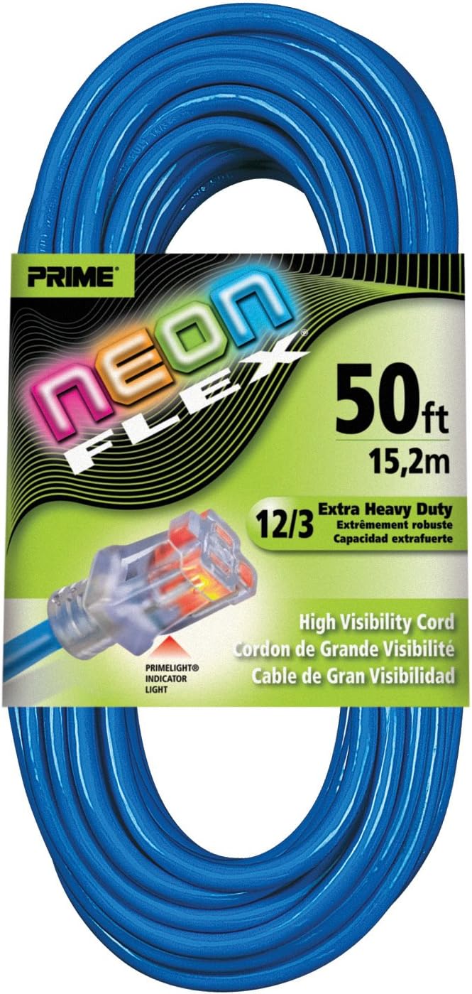 PRIME NS514830 50' 12/3 SJTW Flex High Visibility Extra Heavy Duty