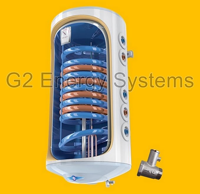 150 L elektrischer wandhängender Warmwasserspeicher mit 2 Wärmetauscher Kombispeicher Boiler Solarspeicher - 2- fach emaillie