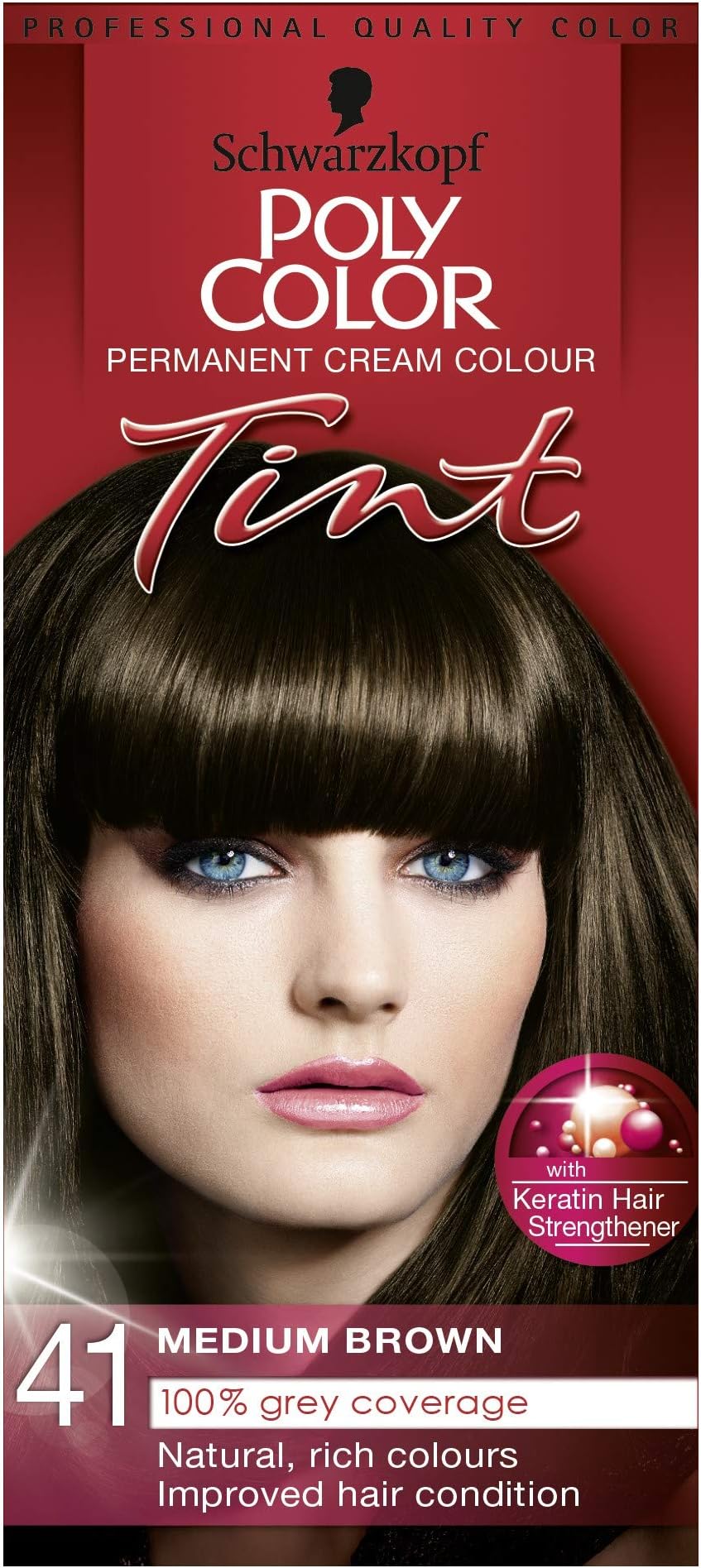 Schwarzkopf Poly Tint Colour 41 Medium Brown Pack of 3