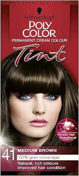 Schwarzkopf Poly Tint Colour 41 Medium Brown Pack of 3