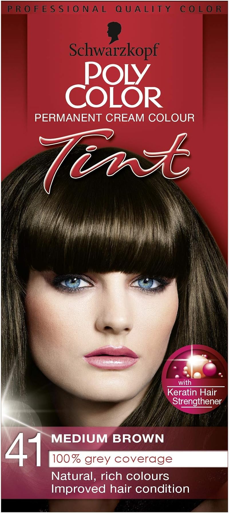 Schwarzkopf Poly Tint Colour 41 Medium Brown Pack of 3