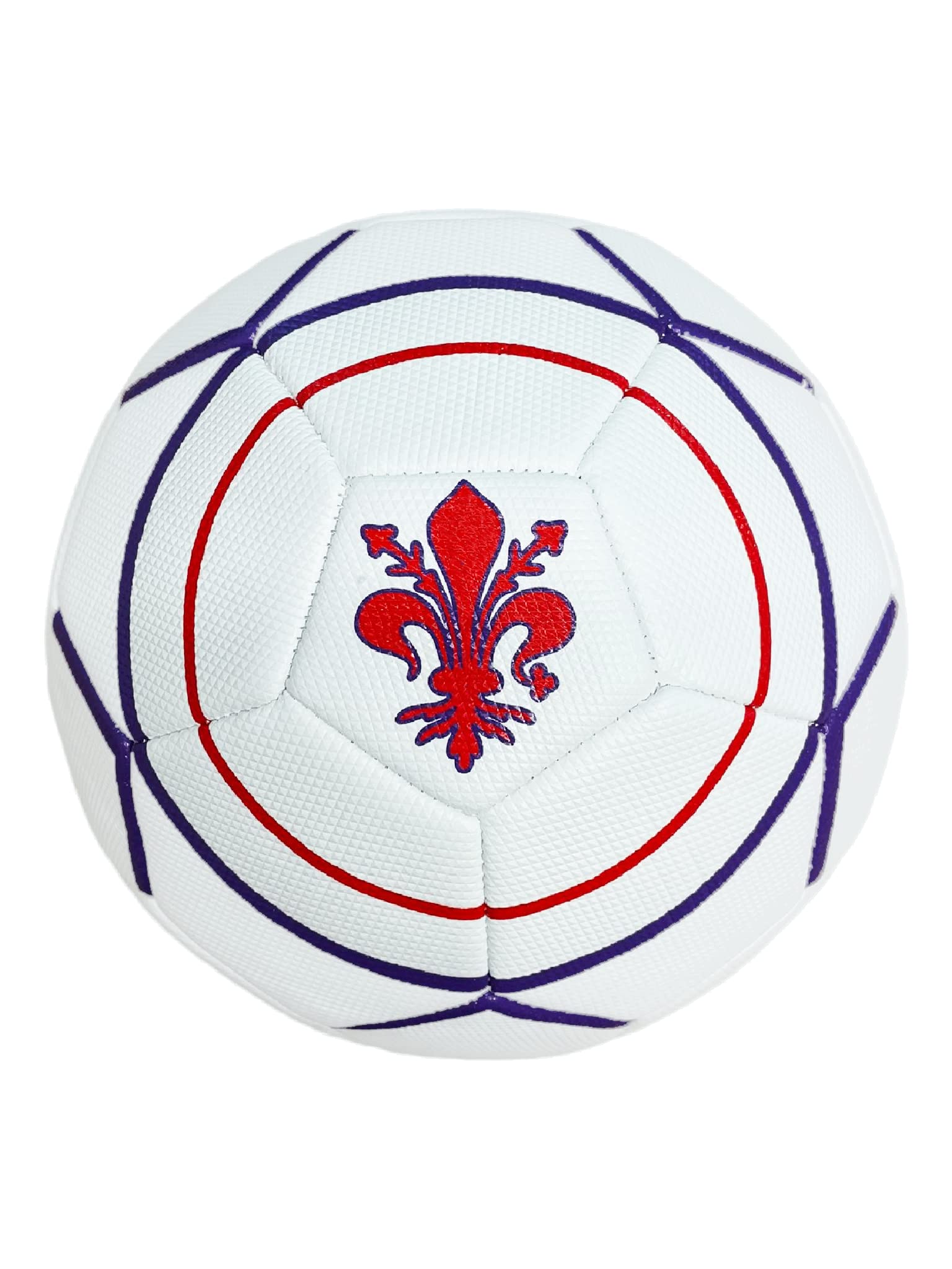 BLU RITMO Football for Adult Child and Boy. Large Football for Matches and Trainings. Purple White Red Ball with Anti-Break Net Size 5 (Lily)