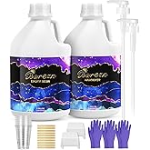 Bsrezn 2 Gallon Epoxy Resin Kit with Pumps – Crystal Clear, Bubble-Free, No Yellowing, Self-Leveling, Mix 1:1 Epoxy Resin for Art, Crafts, Wood, and Resin Molds (1 Gallon x 2)