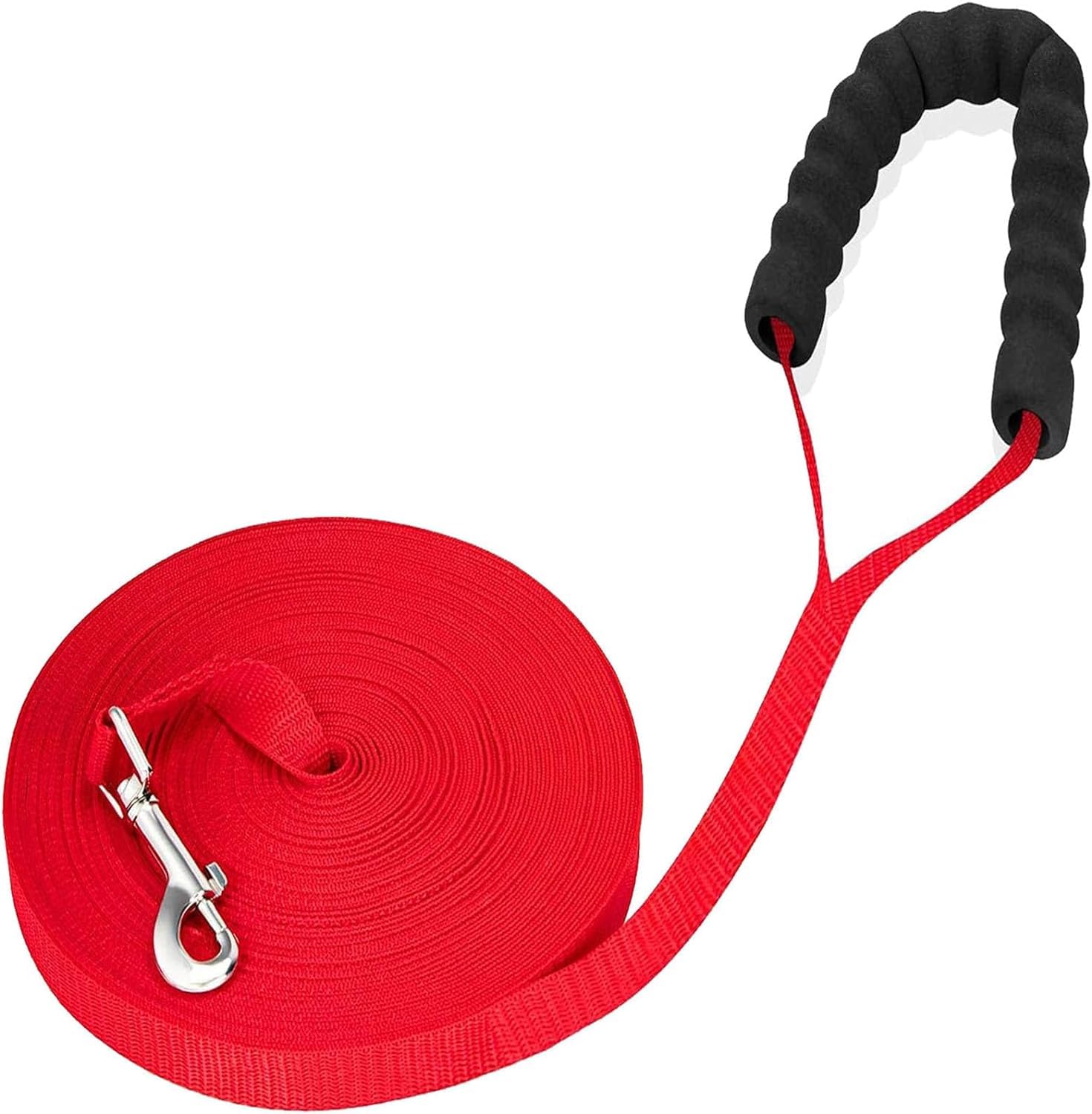 Mainiusi Medium Dog Leads 50m, Training Lead for Dogs with Padded Handle, Extra Long Line 50m Long Dog Leash for Recall Training, Tracking Leash for Dogs, Ideal for Yard, Lawn, Park, Beach, Obedience