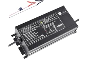VEVOR Marine Battery Charger, 1-Bank, 10A 12V Onboard Boat Charger, IP68 Waterproof Smart On-Board Battery Charger, for Lithi